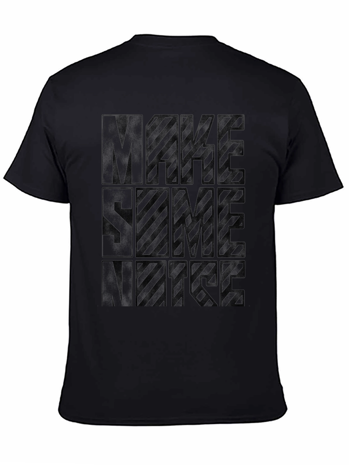 Make Some Noise Graphic Tee - Black Crew Neck