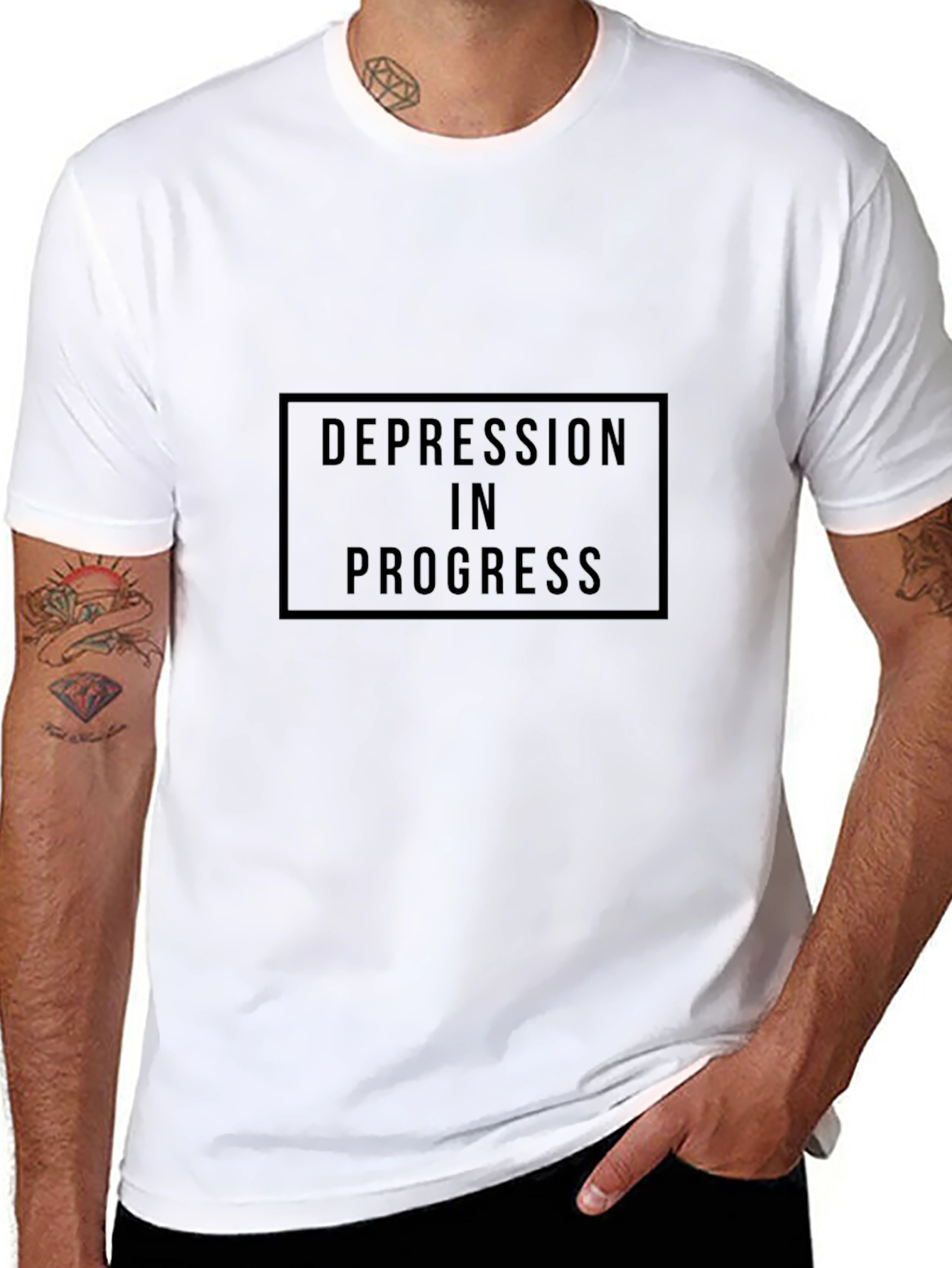 Depression in Progress Graphic Tee - Black