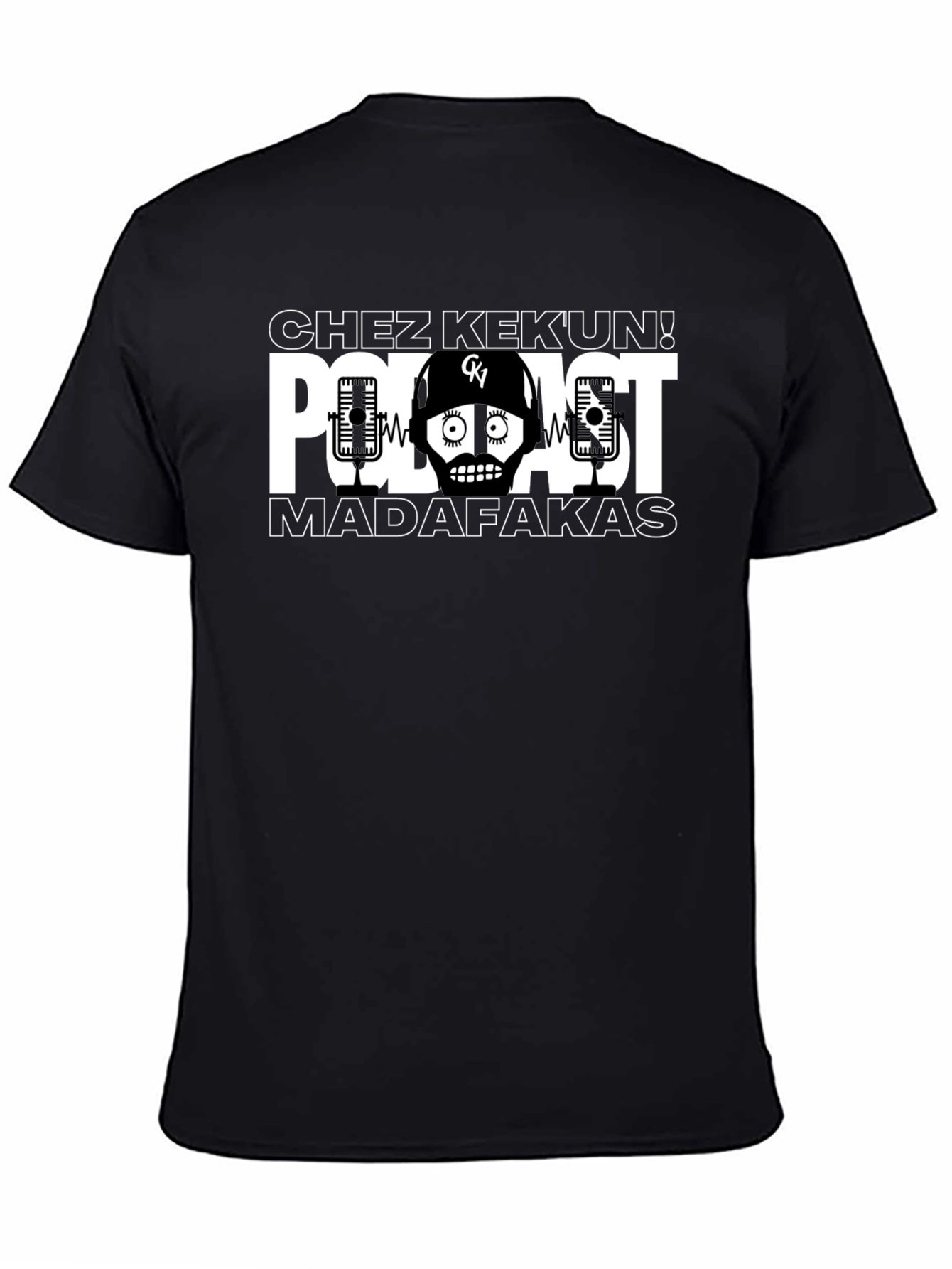 Chez Kekun Podcast Madafakas Black Graphic Tee