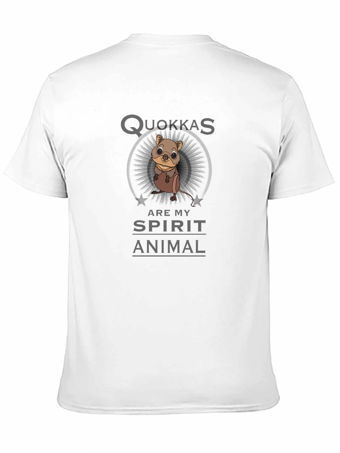 Quokka Spirit Animal Black T-Shirt