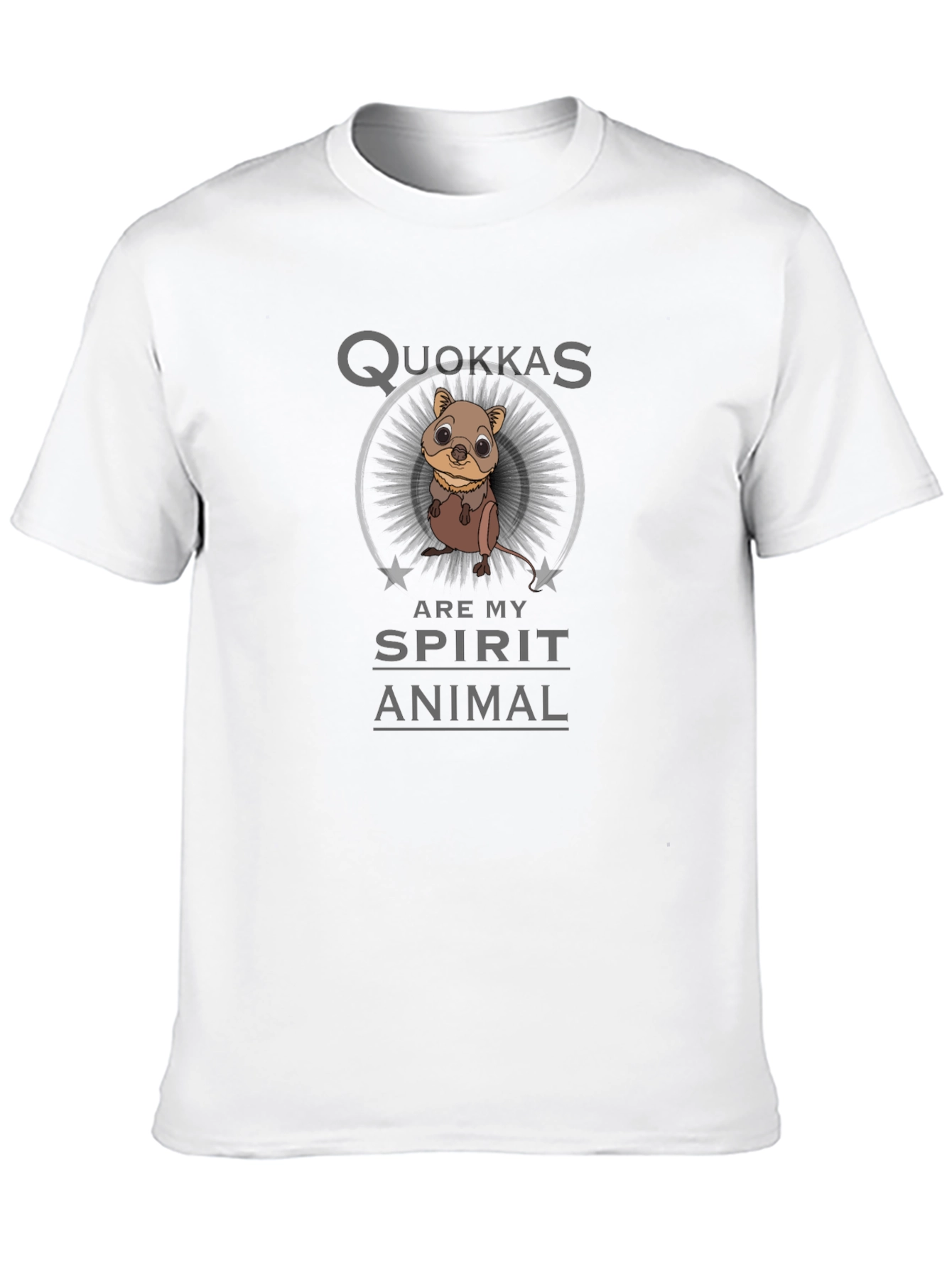 Quokka Spirit Animal Black T-Shirt