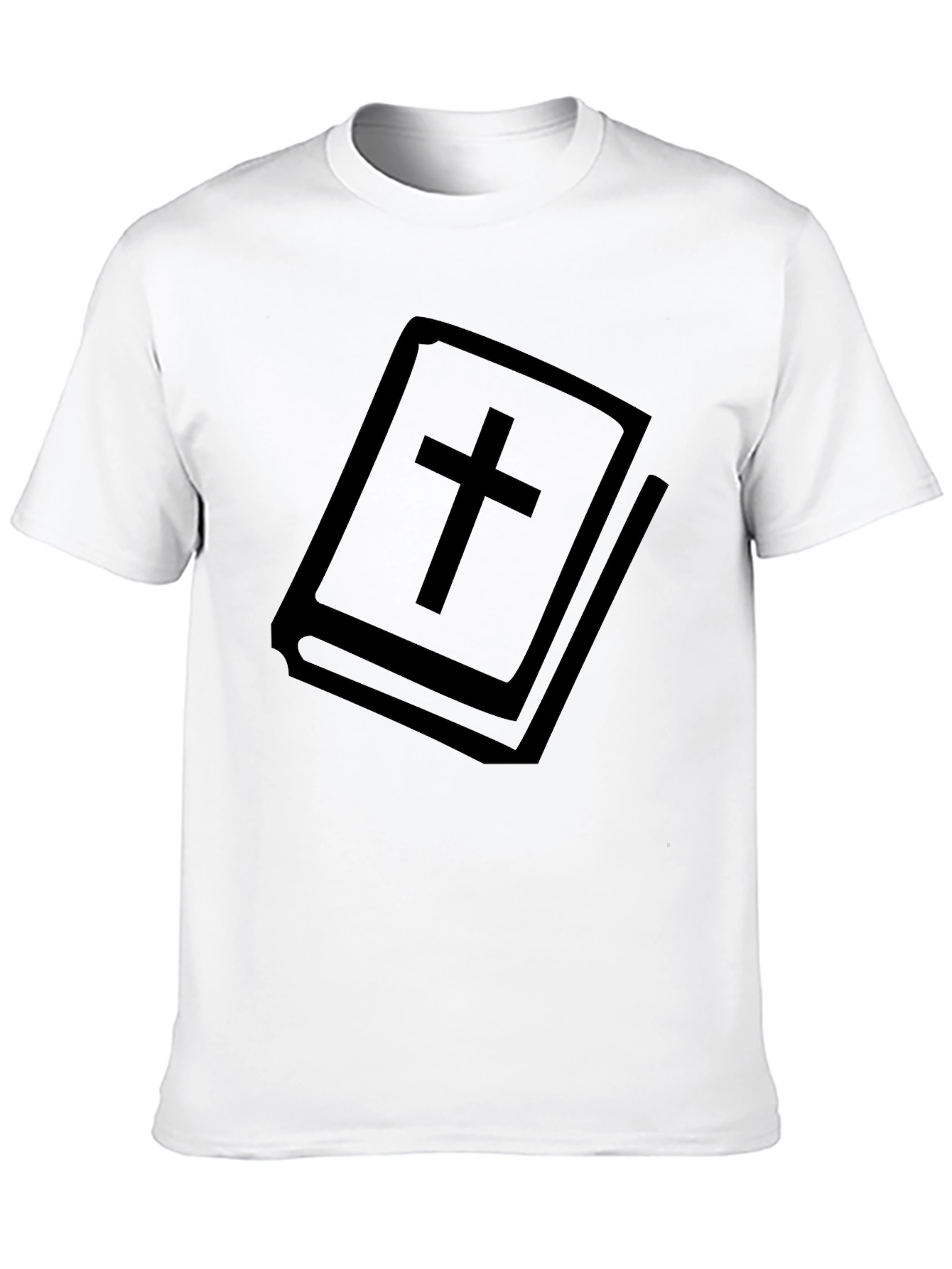 Bible Cross Graphic T-Shirt - Christian Faith Tee
