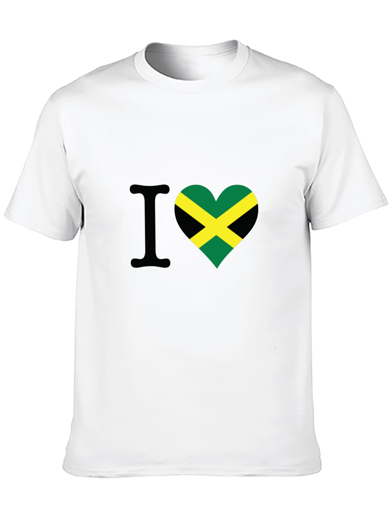 I Love Jamaica Heart Flag T-Shirt