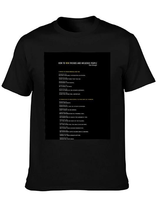 How to Win Friends Black T-Shirt