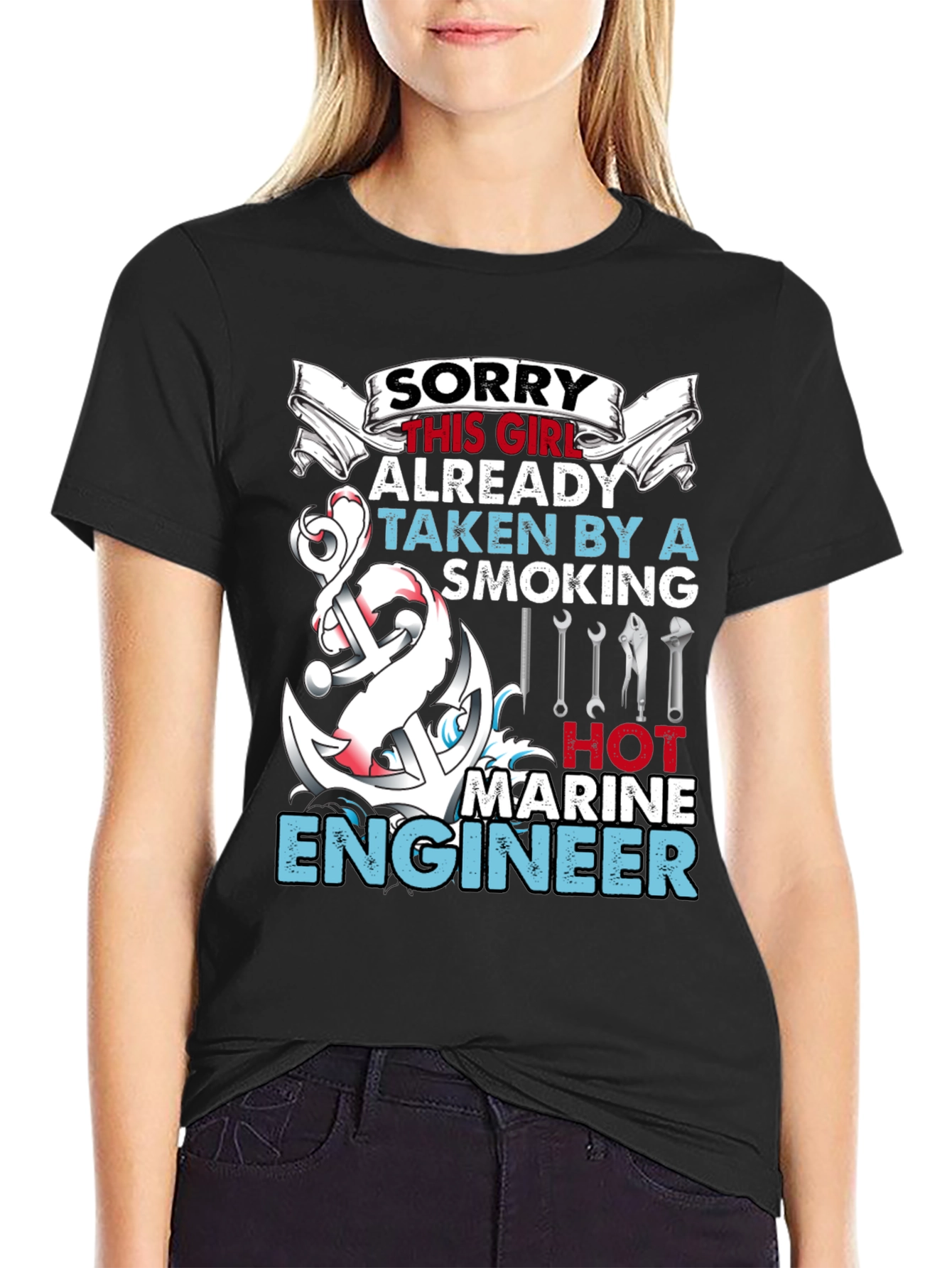 Sorry Girl Marine Engineer Graphic T-Shirt