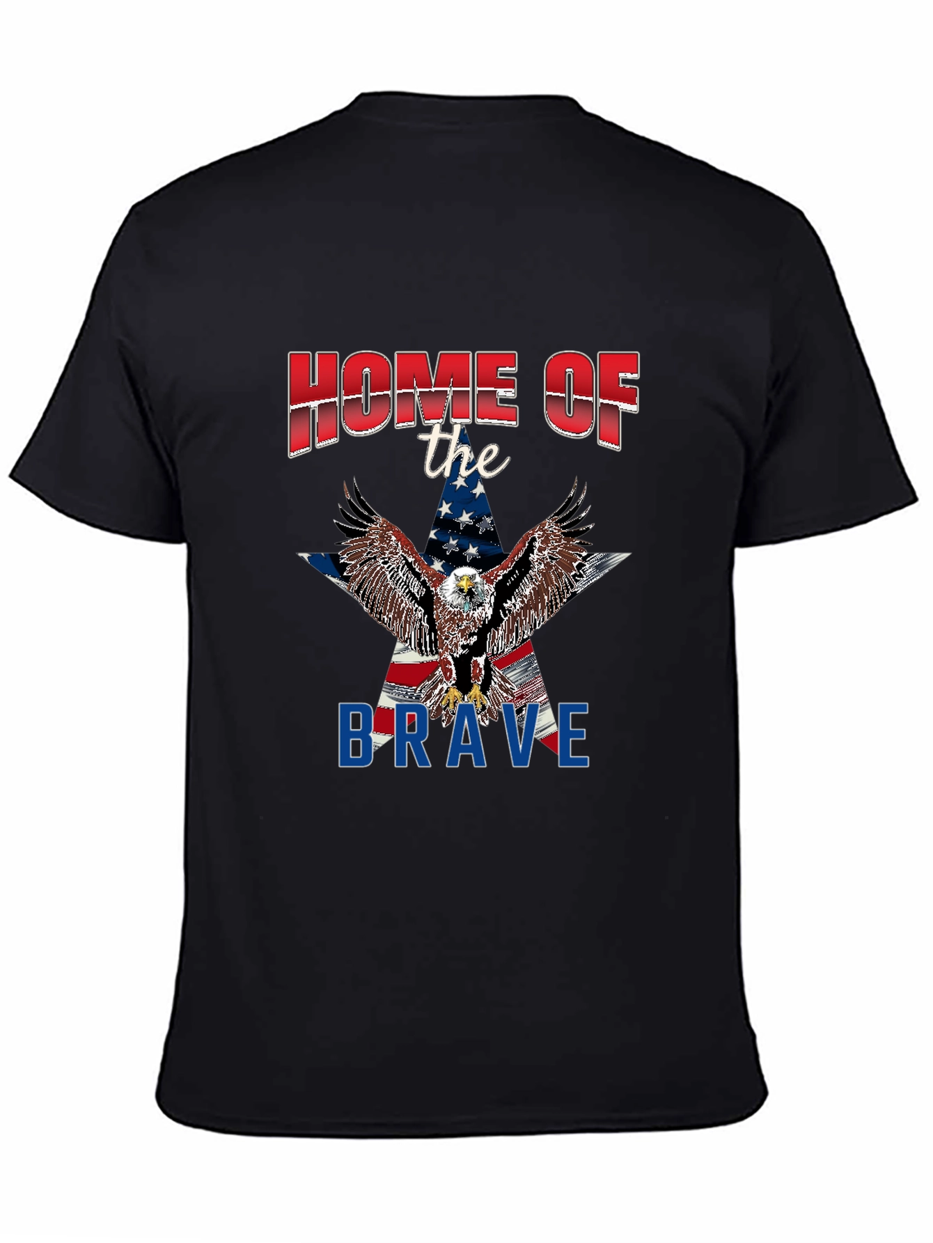 Home of the Brave Patriotic Eagle T-Shirt