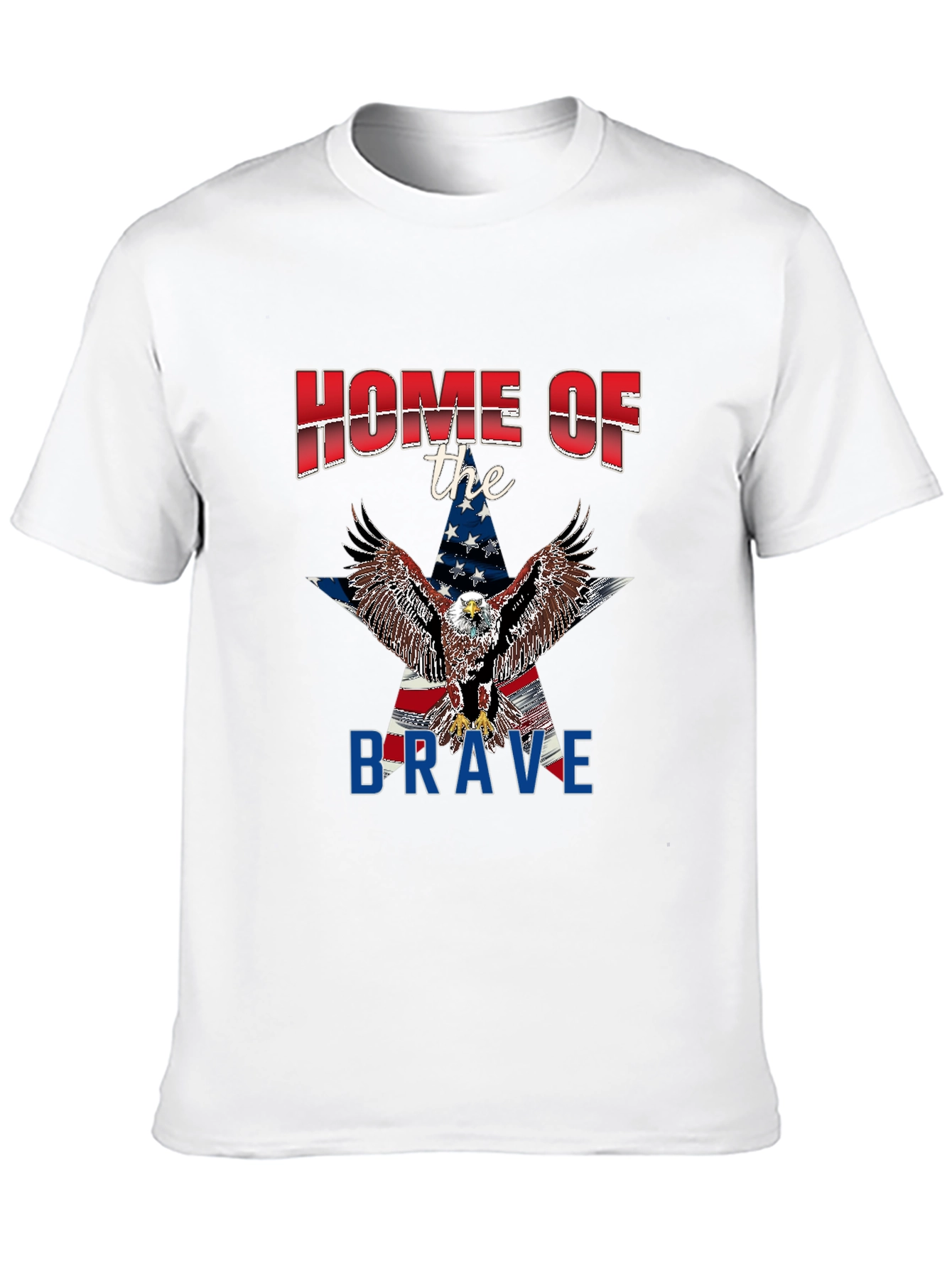 Home of the Brave Patriotic Eagle T-Shirt