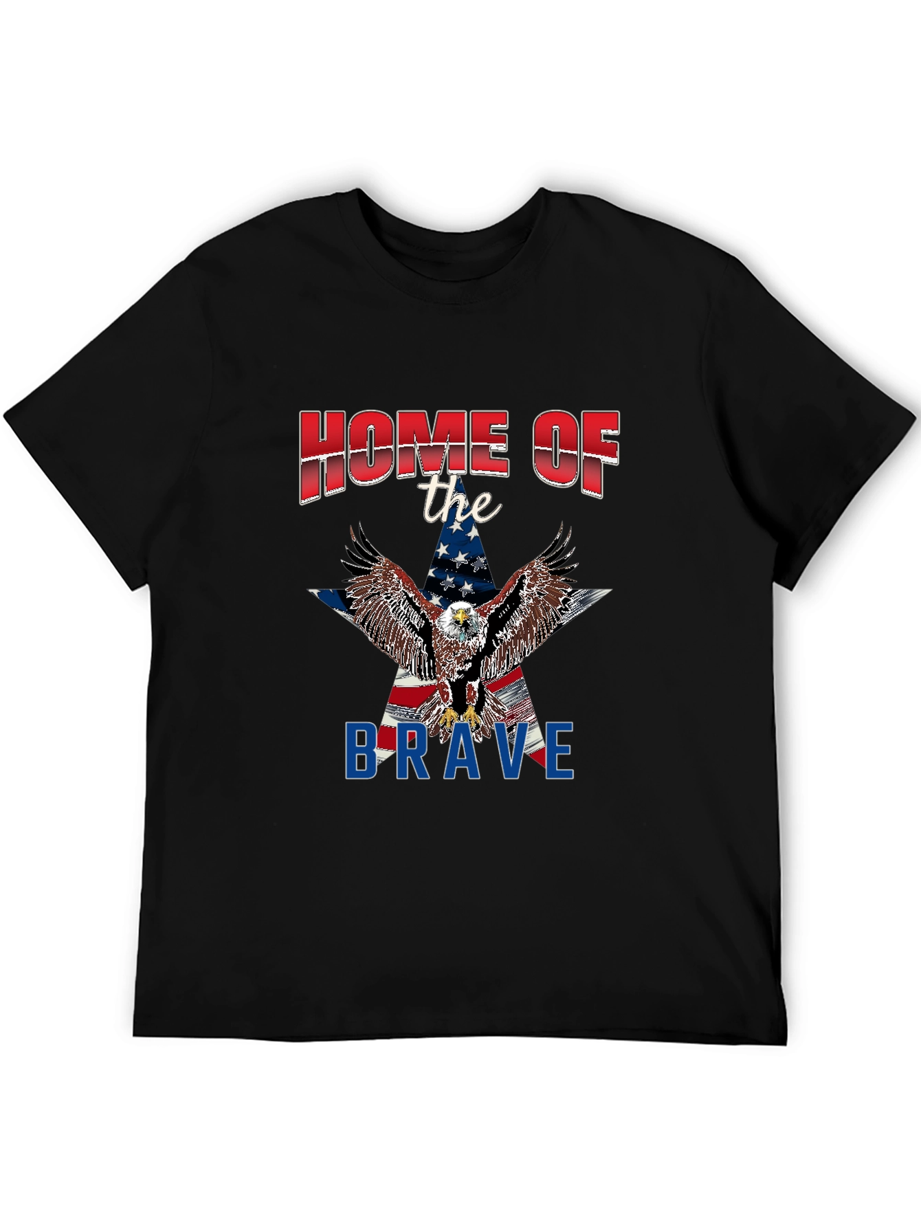Home of the Brave Patriotic Eagle T-Shirt