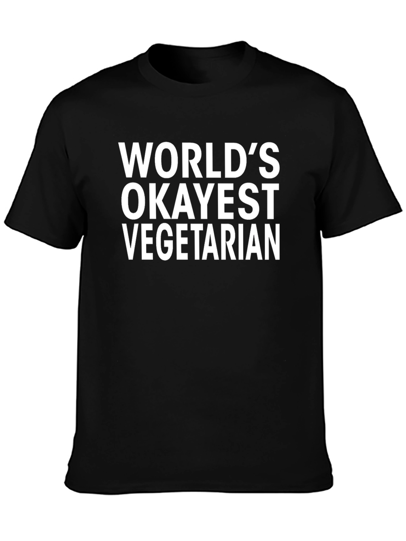 Worlds Okayest Vegetarian T-Shirt - Funny Vegan Tee