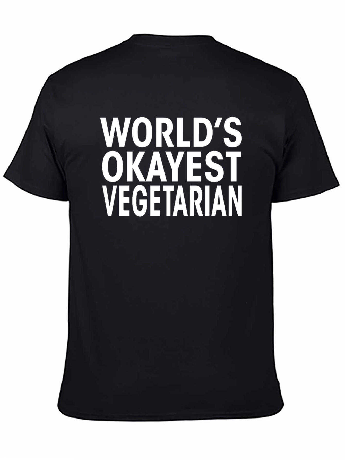 Worlds Okayest Vegetarian T-Shirt - Funny Vegan Tee