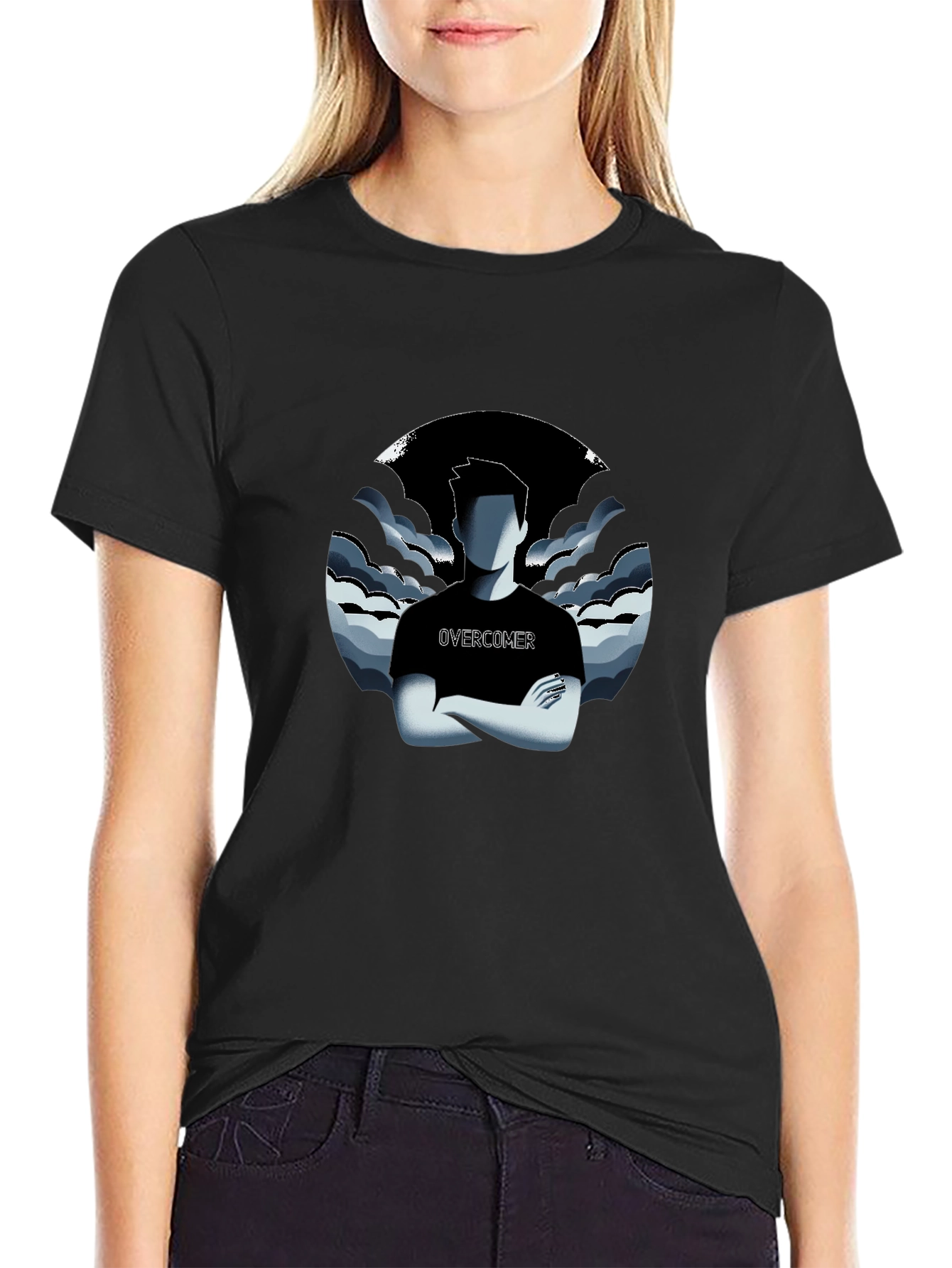 Overcomer Graphic Print T-Shirt
