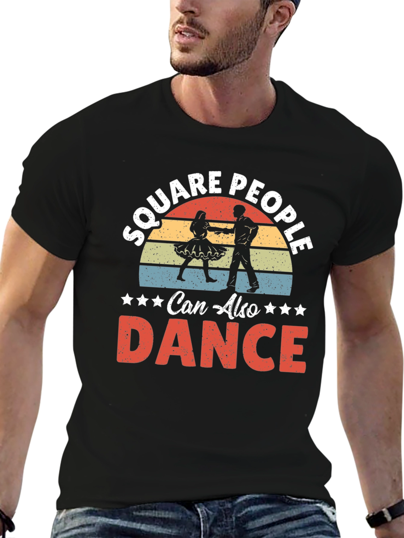 Square People Can Also Dance Graphic Tee
