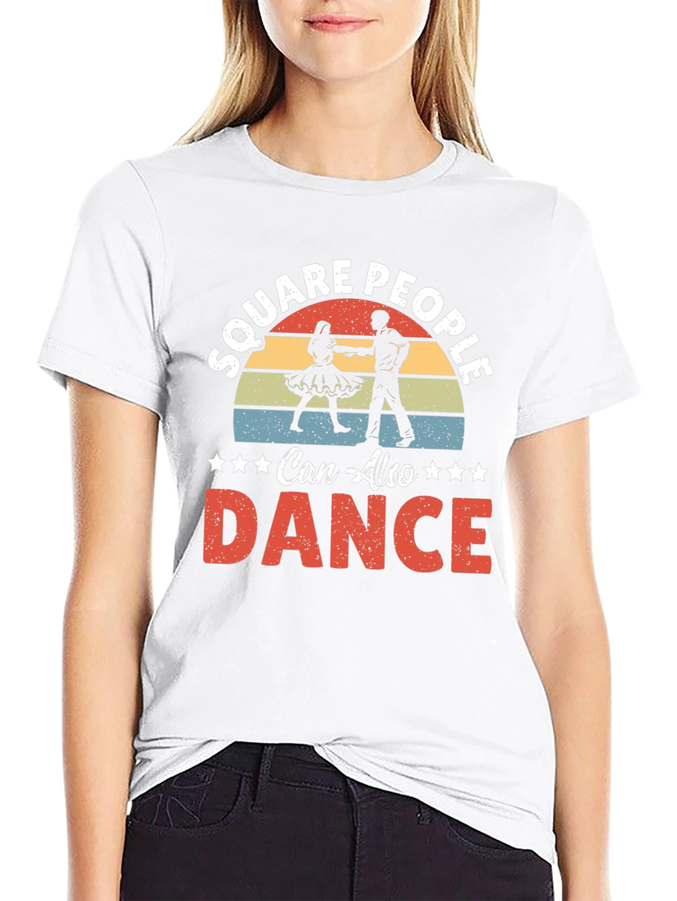 Square People Can Also Dance Graphic Tee