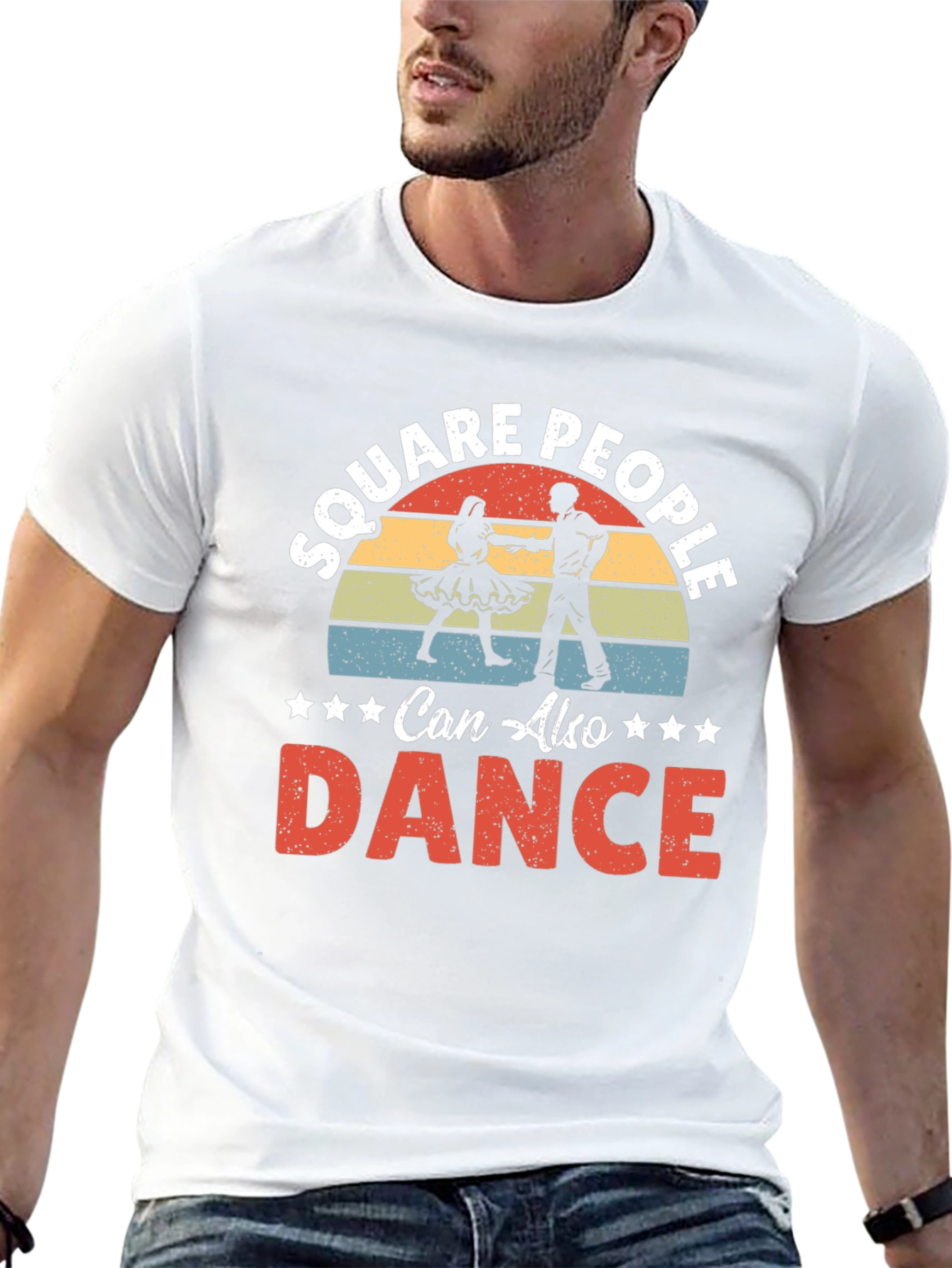 Square People Can Also Dance Graphic Tee
