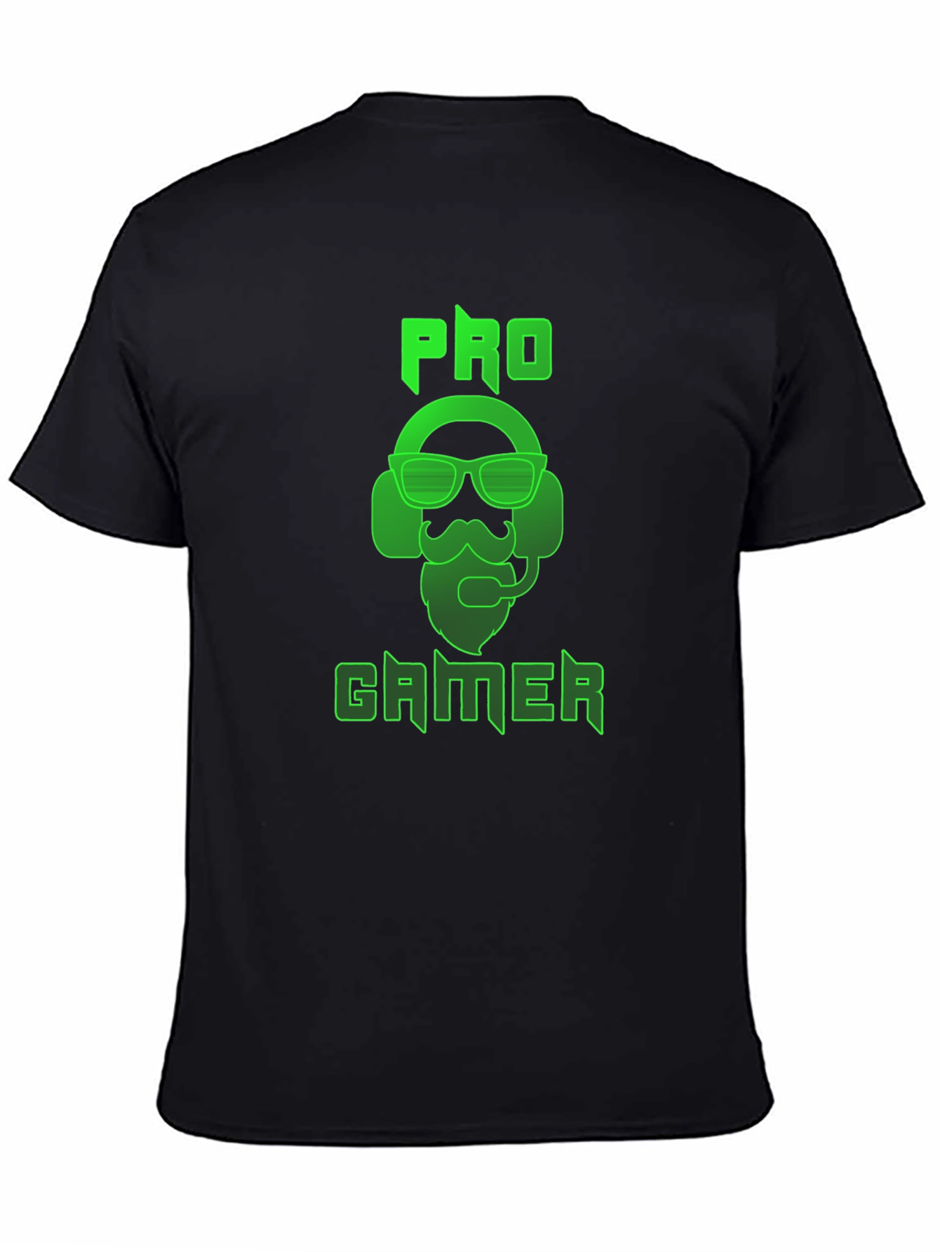 Pro Gamer Black T-Shirt - Bearded Gamer Design