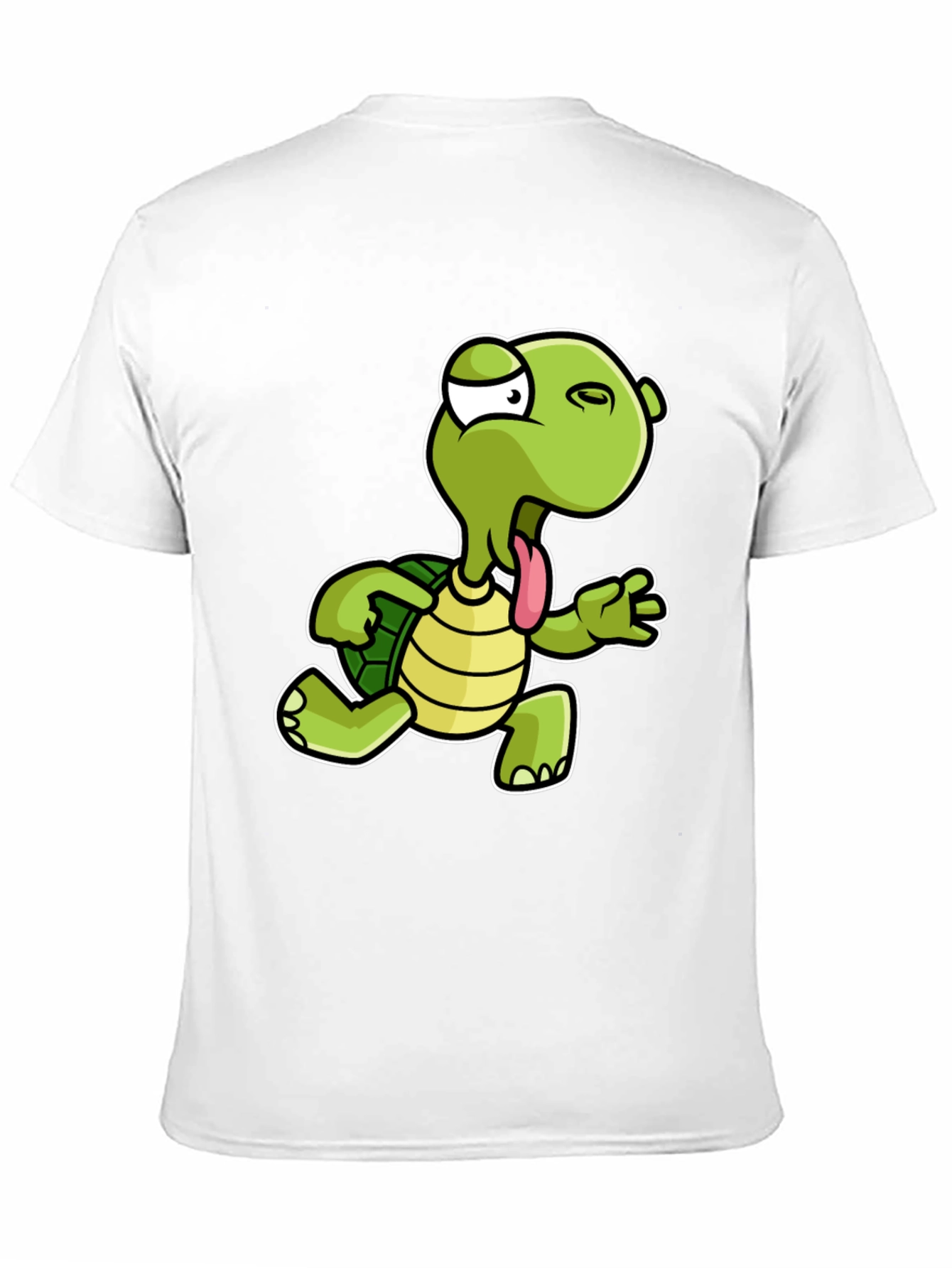 Funny Cartoon Turtle Black T-Shirt