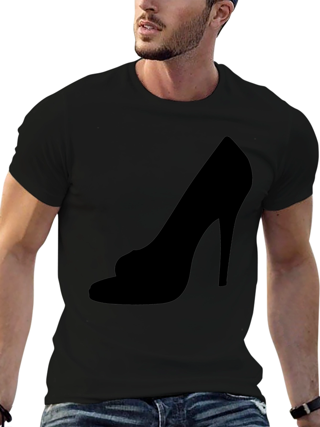High Heel Silhouette Black T-Shirt