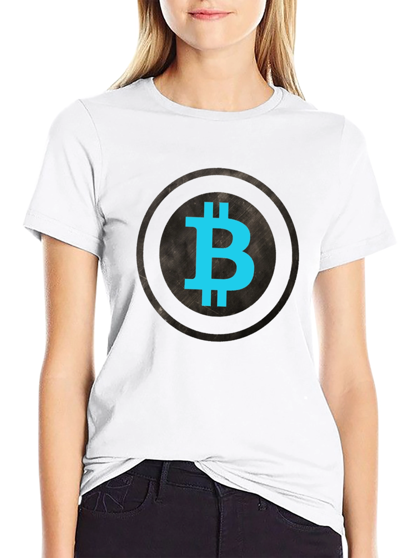 Bitcoin Symbol Graphic Tee - Black