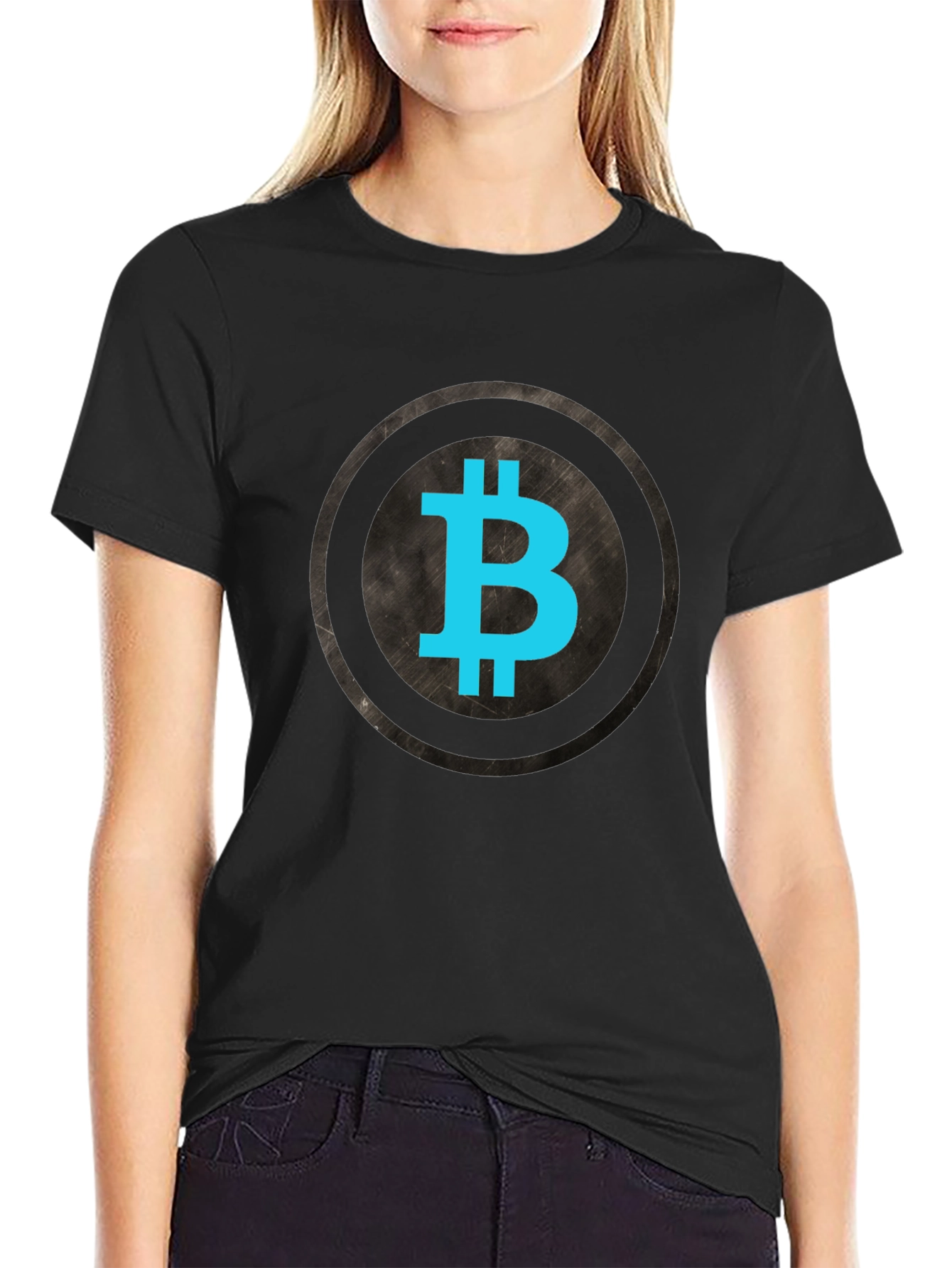 Bitcoin Symbol Graphic Tee - Black