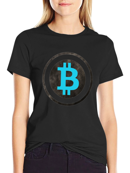 Bitcoin Symbol Graphic Tee - Black