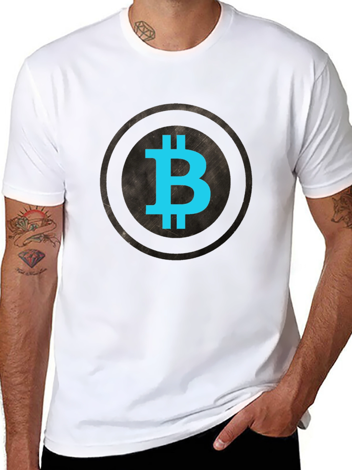 Bitcoin Symbol Graphic Tee - Black
