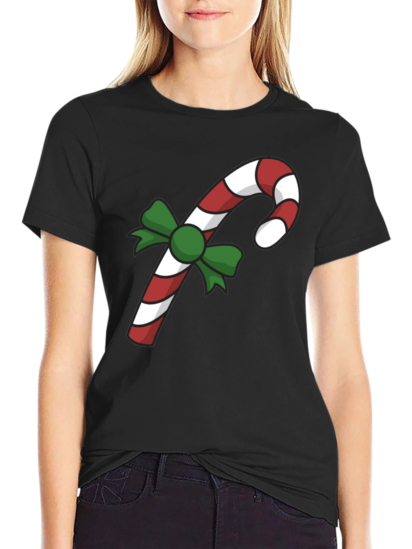 Festive Candy Cane T-Shirt - Holiday Cheer