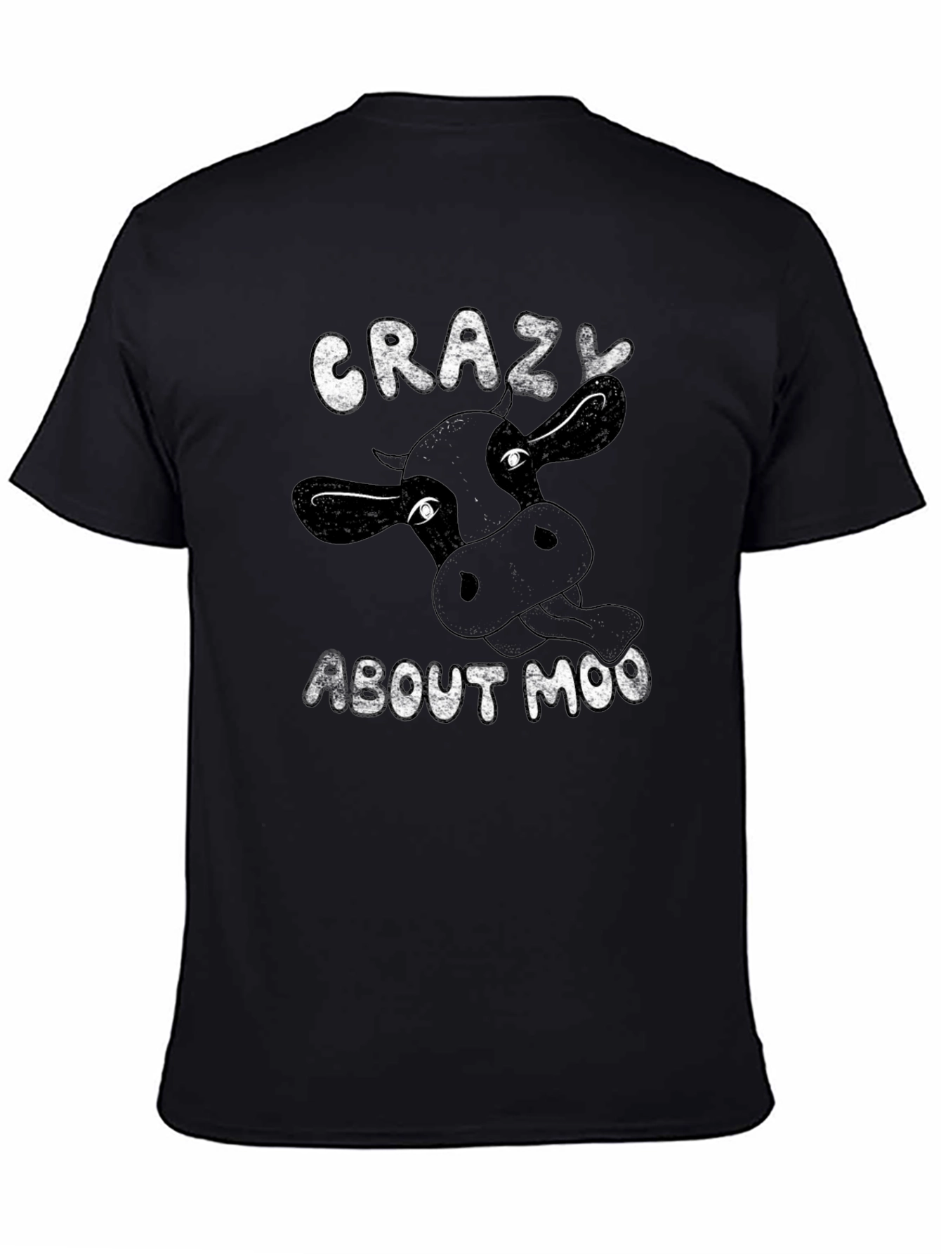 Crazy About Moo Black T-Shirt