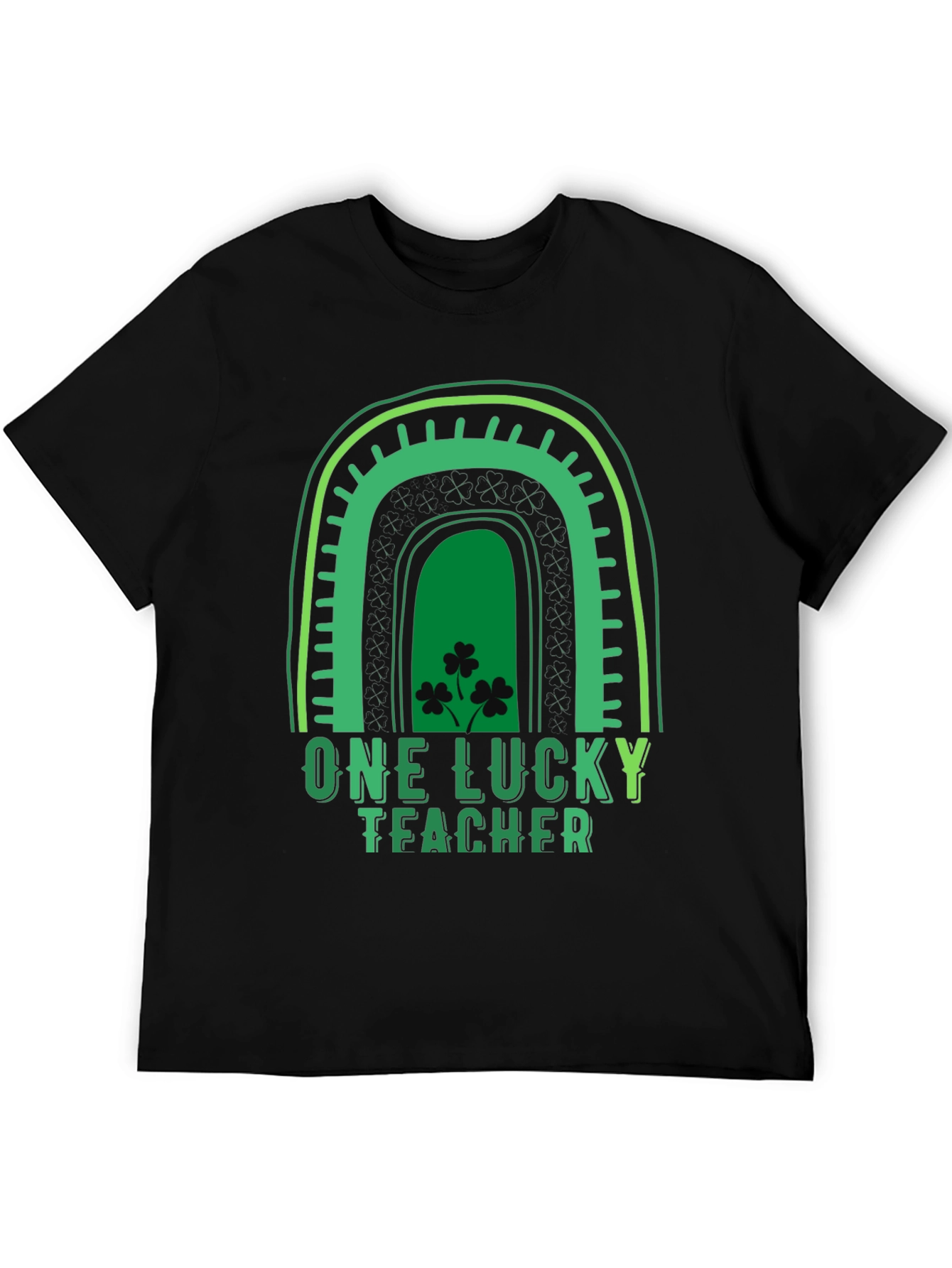 Lucky Teacher St. Patricks Day Rainbow Graphic Tee