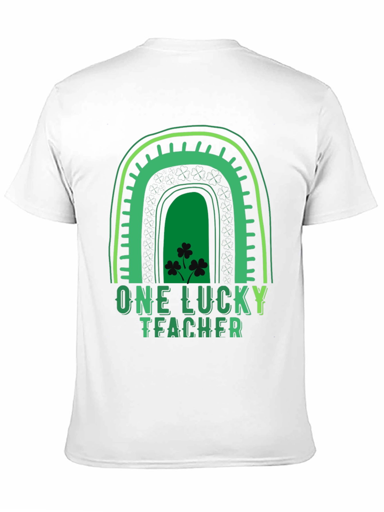 Lucky Teacher St. Patricks Day Rainbow Graphic Tee