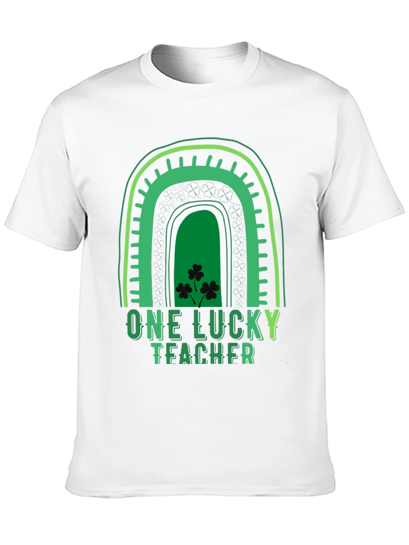Lucky Teacher St. Patricks Day Rainbow Graphic Tee