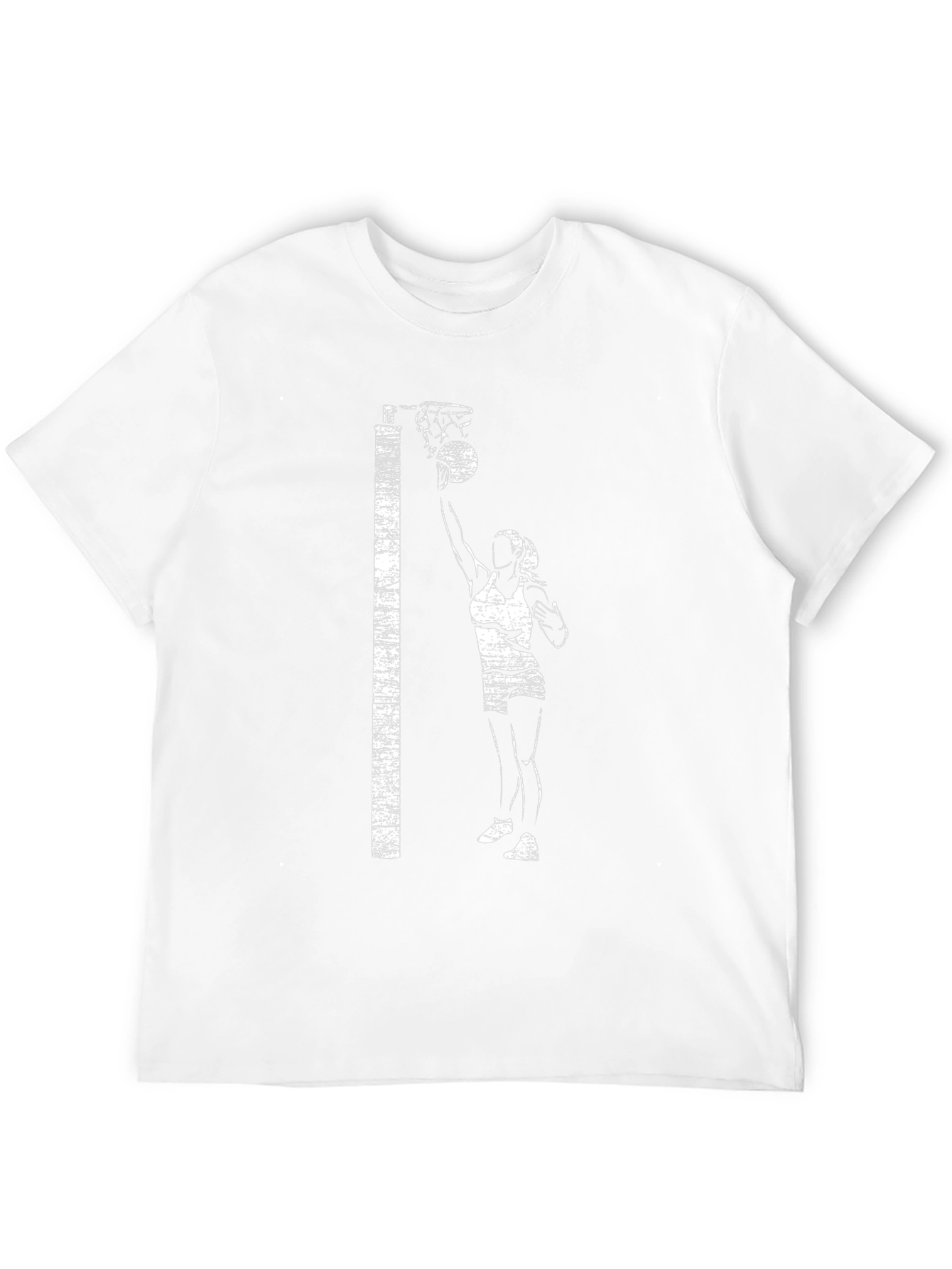 Netball Player Graphic Tee - Black Cotton