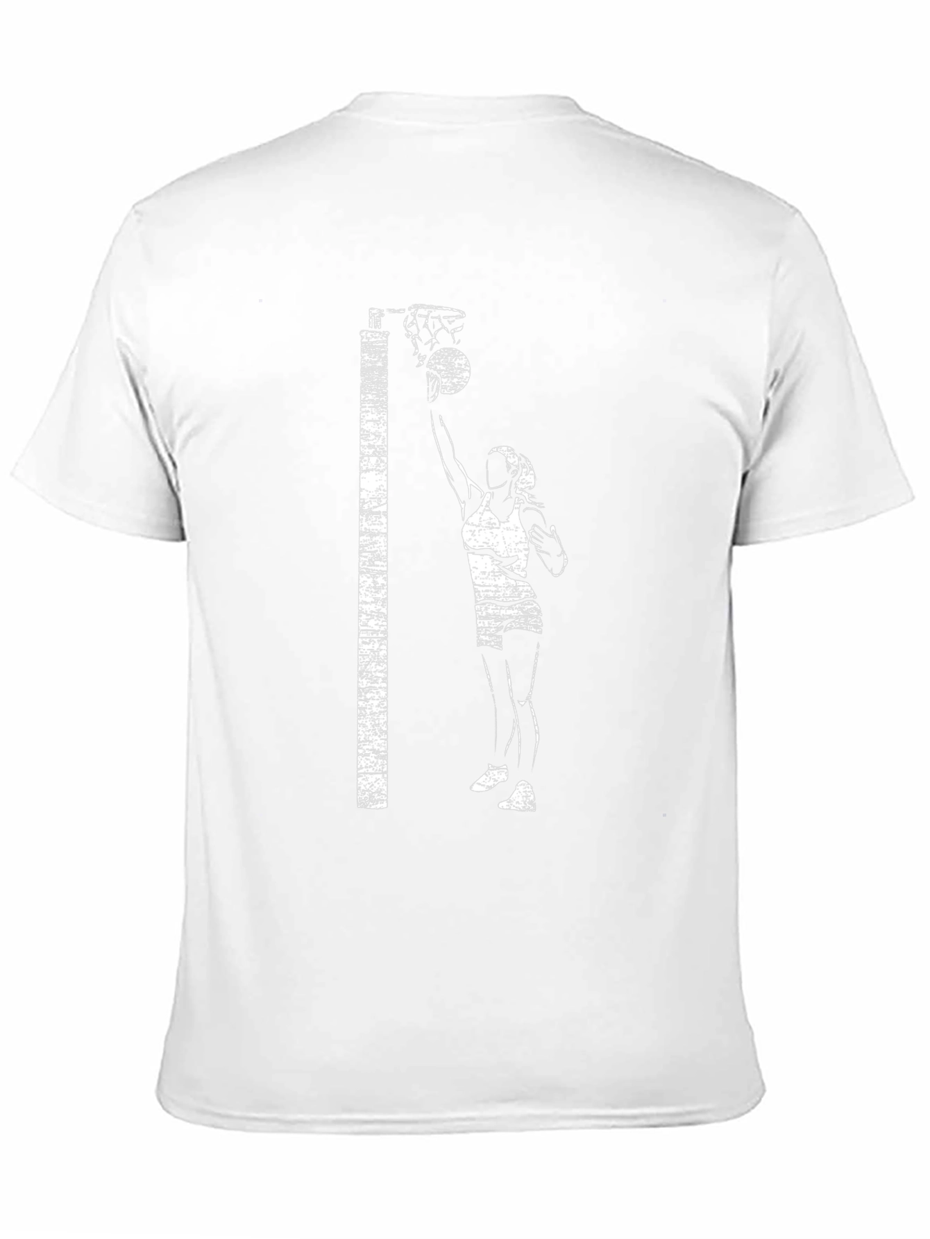 Netball Player Graphic Tee - Black Cotton