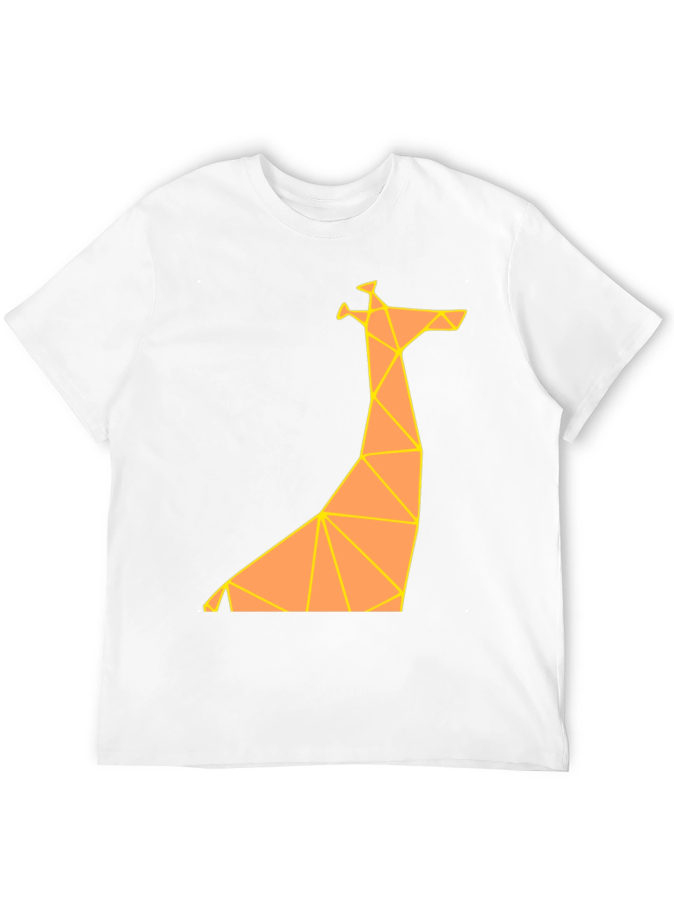 Geometric Giraffe Graphic Tee - Modern Art Shirt