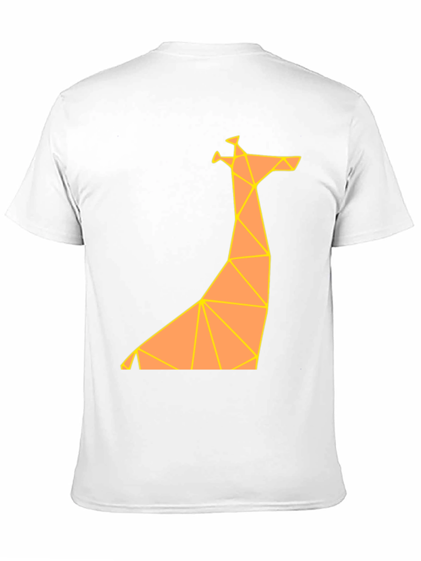 Geometric Giraffe Graphic Tee - Modern Art Shirt