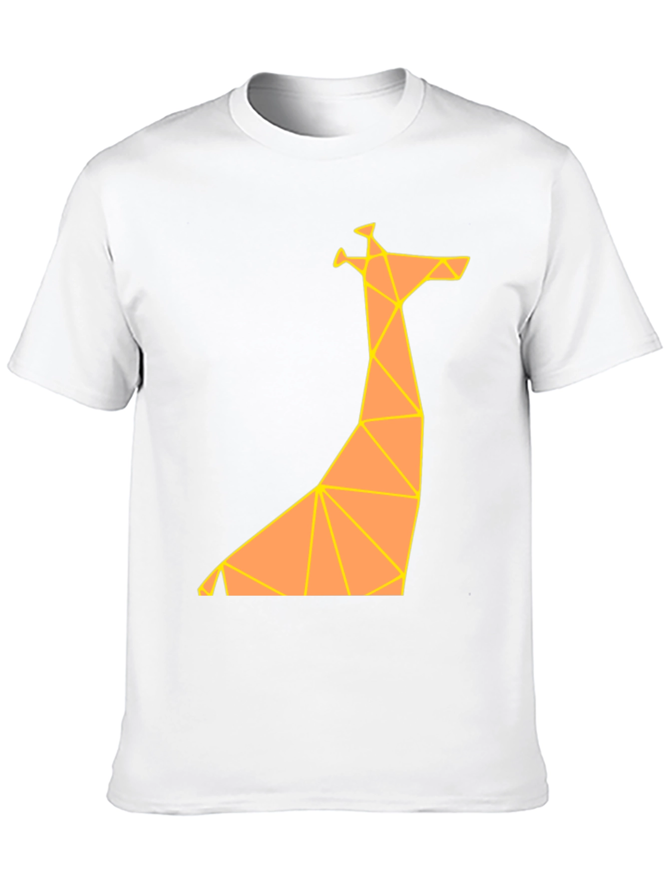 Geometric Giraffe Graphic Tee - Modern Art Shirt