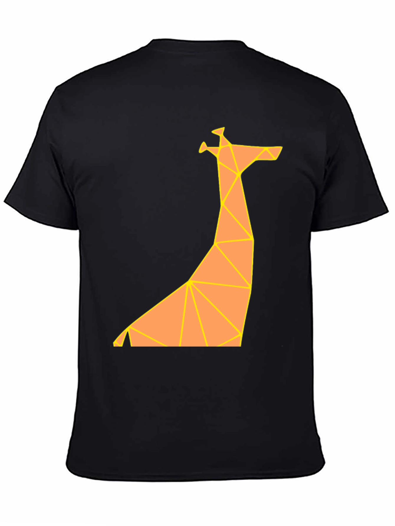 Geometric Giraffe Graphic Tee - Modern Art Shirt