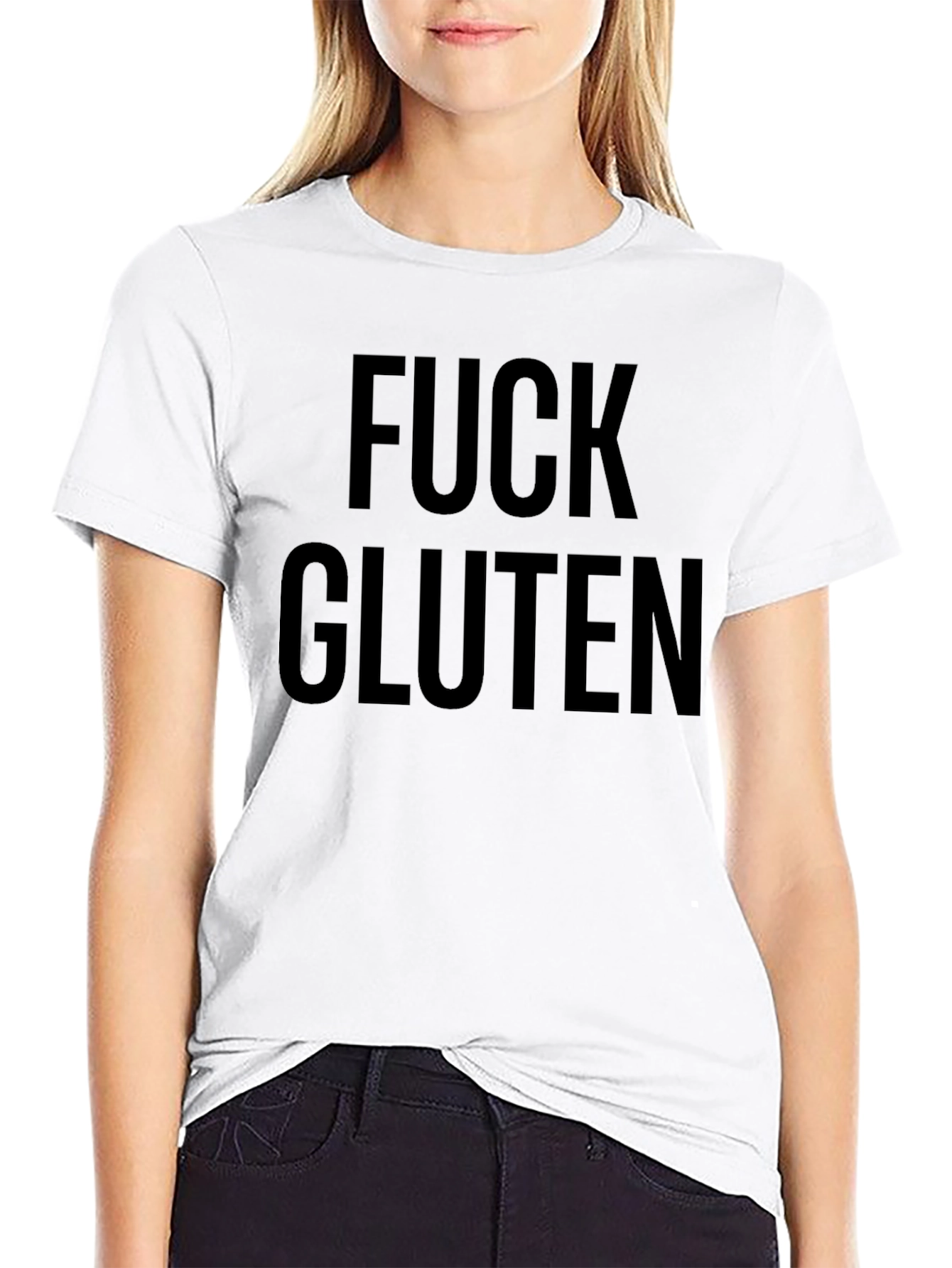 Fuck Gluten Black T-Shirt - Bold Statement Tee