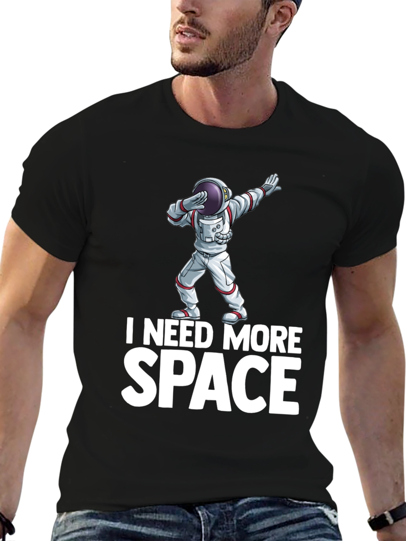 I Need More Space Black T-Shirt