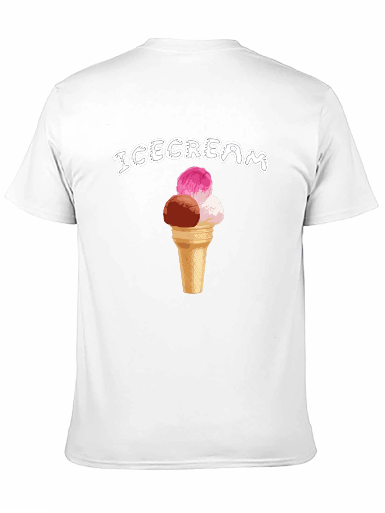 Ice Cream Cone Graphic T-Shirt - Black