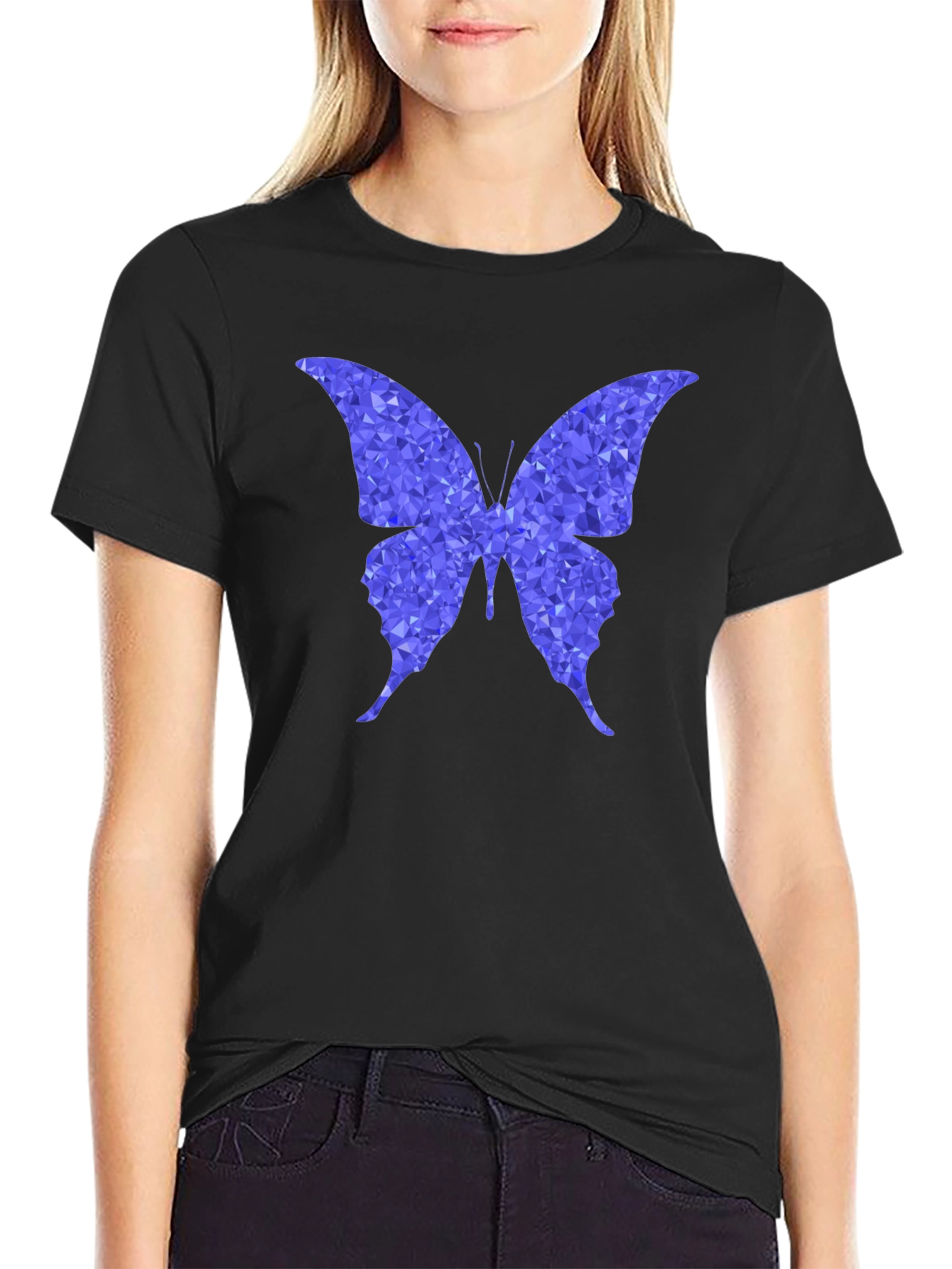 Geometric Butterfly Graphic T-Shirt - Stylish Mens Tee