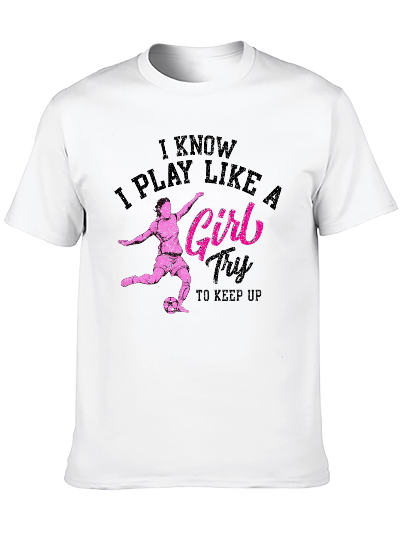 I Play Like a Girl Black Graphic Tee