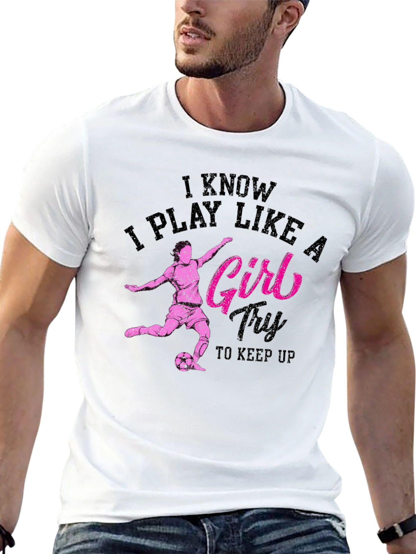 I Play Like a Girl Black Graphic Tee