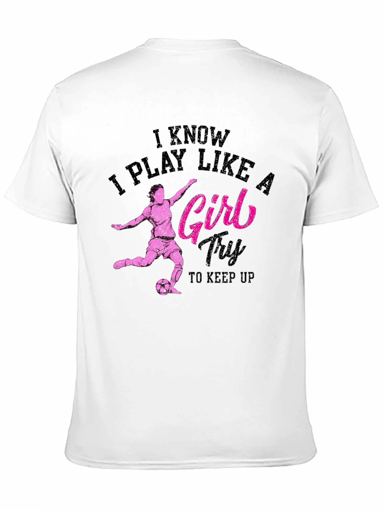 I Play Like a Girl Black Graphic Tee