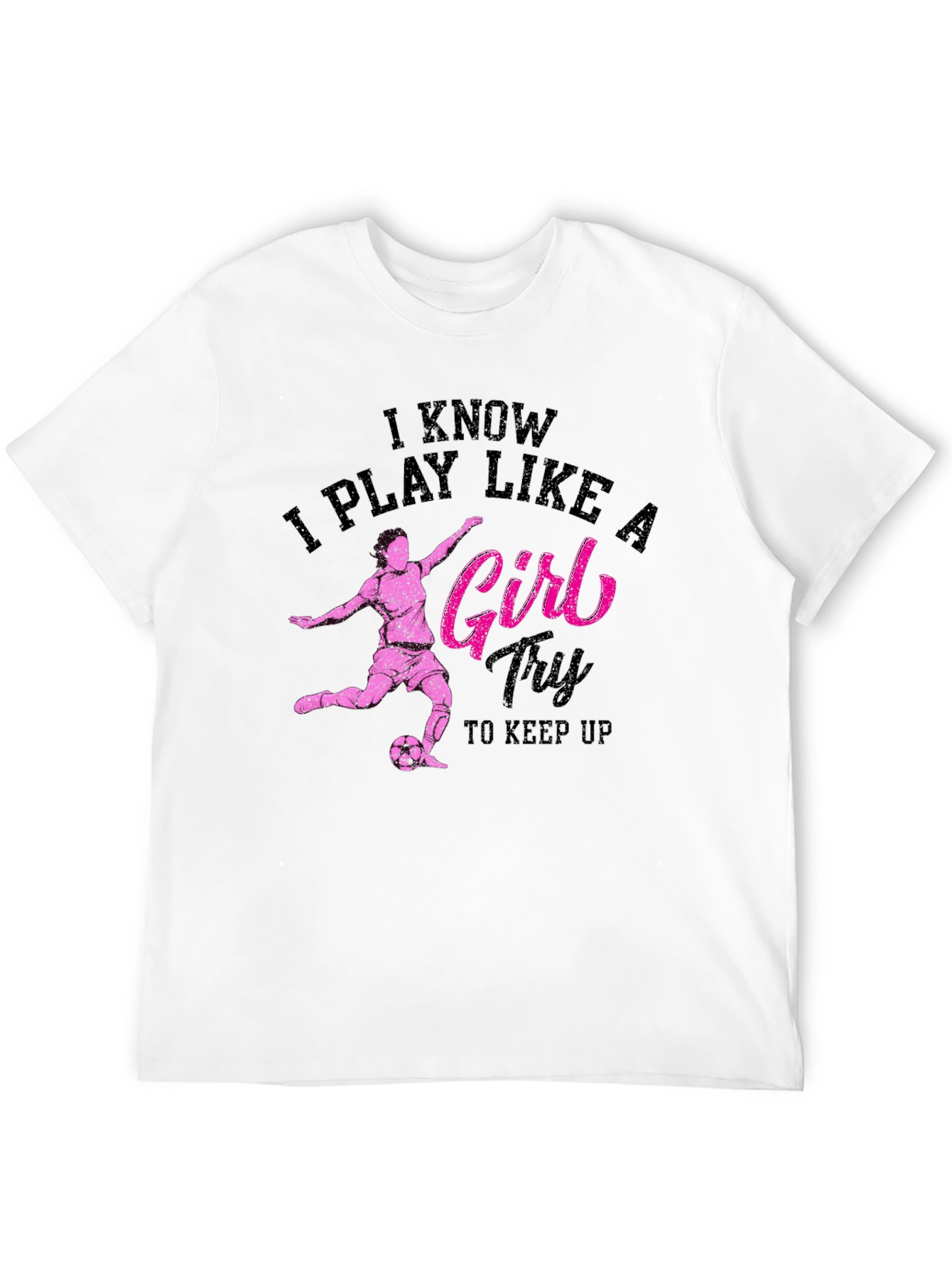 I Play Like a Girl Black Graphic Tee