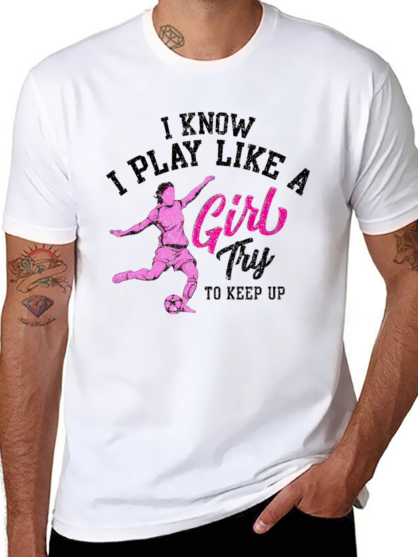 I Play Like a Girl Black Graphic Tee