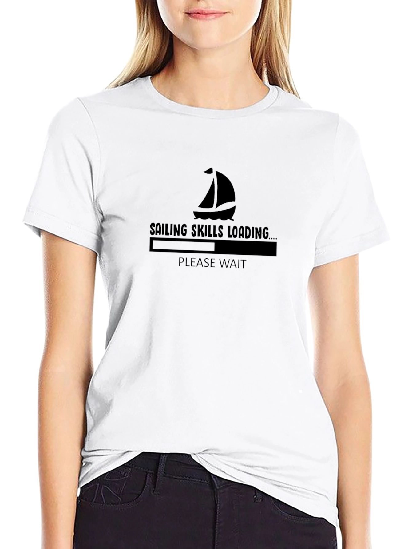Sailing Skills Loading Black T-Shirt
