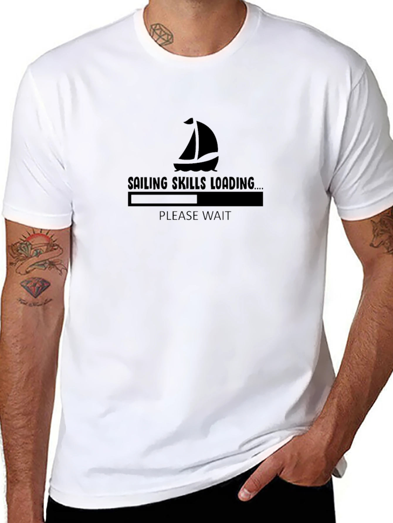 Sailing Skills Loading Black T-Shirt