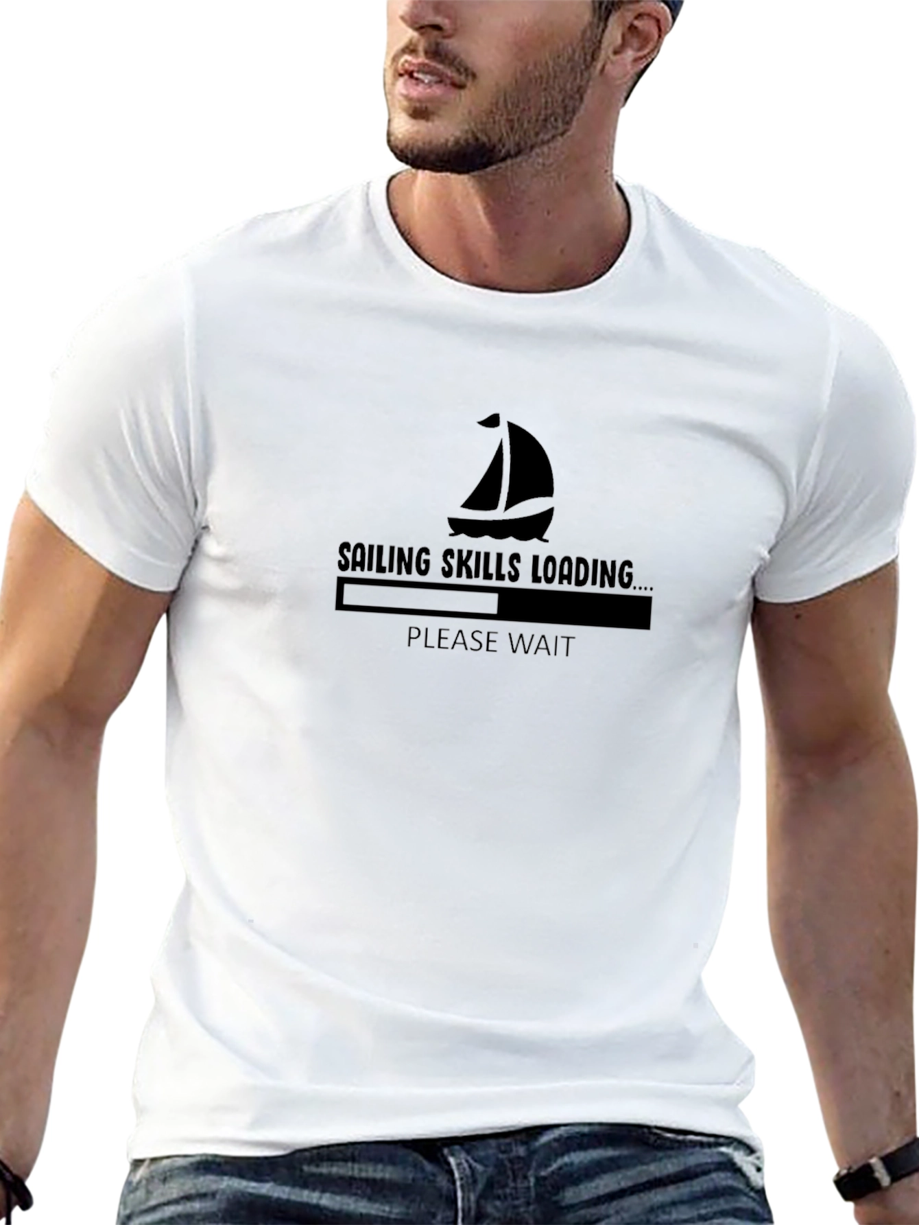 Sailing Skills Loading Black T-Shirt