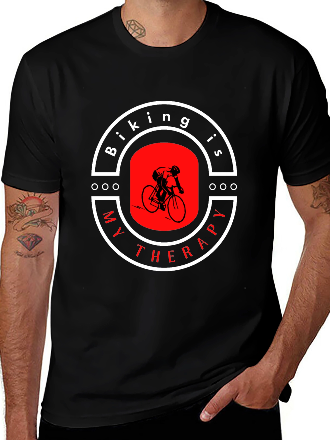 Biking is My Therapy Graphic T-Shirt
