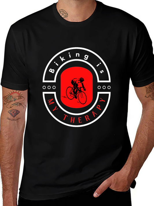 Biking is My Therapy Graphic T-Shirt